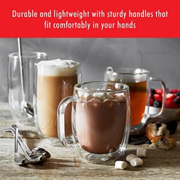 ZWILLING J.A. Henckels Clear Double-Wall Coffee Mugs Set