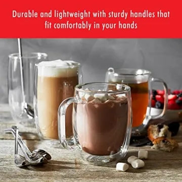 ZWILLING J.A. Henckels Clear Double-Wall Coffee Mugs Set