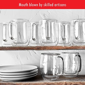 ZWILLING J.A. Henckels Clear Double-Wall Coffee Mugs Set