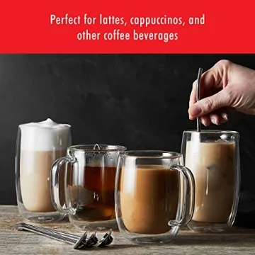 ZWILLING J.A. Henckels Clear Double-Wall Coffee Mugs Set