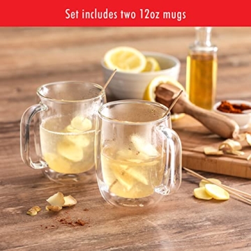 ZWILLING J.A. Henckels Clear Double-Wall Coffee Mugs Set