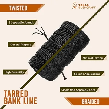 Buy Texas Bushcraft Tarred Bank Line for Strength & Versatility
