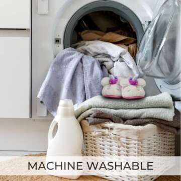 Dearfoams Easter Basket Stuffers Gifts for Kids Washable Animal Critter Slippers, Multi Unicorn, 2-3 Big Kid