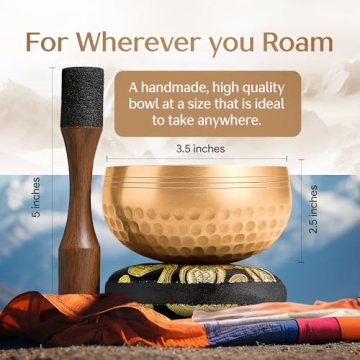 Tibetan Singing Bowl Set for Meditation and Sound Therapy