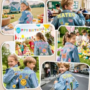 Cyphart Personalized Kids Patch Denim Jacket for Ages 1-8