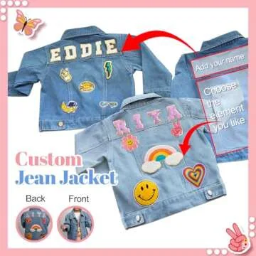 Personalized Kids Denim Jacket for 1-8 Years Old