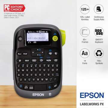 LABELWORKS Epson LW-PX300VP Industrial Label Maker Complete Kit with Accessories and Warranty