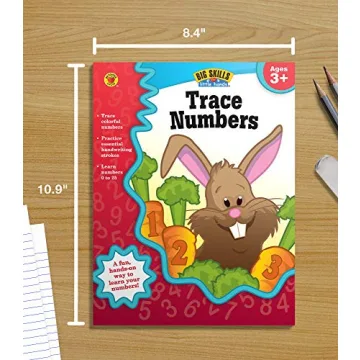 Preschool-Kindergarten Trace Numbers Workbook Ages 3-5