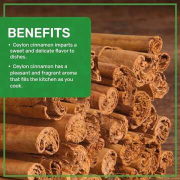 Organic Ceylon Cinnamon Sticks 7 Ounce Bag from Sri Lanka | Raw, Vegan, Non-GMO | ~45 sticks, 3 inch, Fair Trade, Gluten Free by Jiva Organics