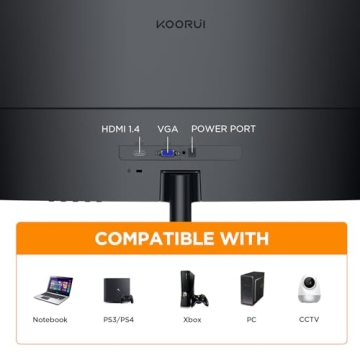 KOORUI 24" Curved Monitor 100Hz Full HD Eye-Care Design