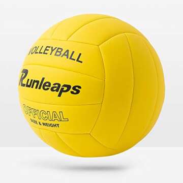 Runleaps Volleyball: Waterproof Official Size Beach Game Gym Training