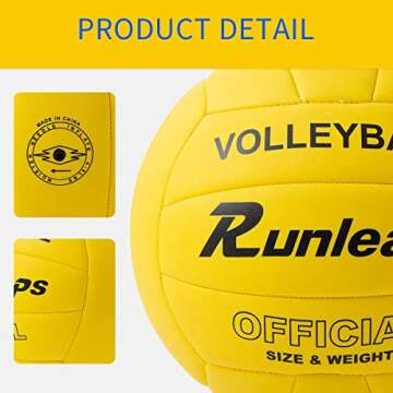 Durable Runleaps Volleyball for All Ages Indoor Outdoor Fun