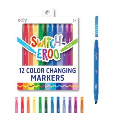 OOLY 12 Pack Color Changing Markers Dual Tip Art Supplies