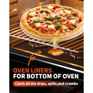 Oven Liners for Bottom of Oven - 2 Pack Large Heavy Duty Oven Mats, 17"x 25" Reusable Matt Liner for...