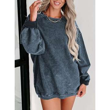 Eytino Plus Size Sweatshirt for Women Crewneck Long Sleeve Oversized Casual Pullover Shirts Tops, 2X...