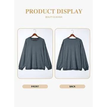 Eytino Plus Size Sweatshirt for Women Casual Pullover
