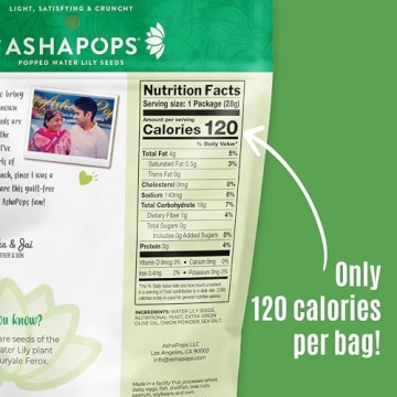 AshaPops Vegan Cheese Popped Water Lily Seeds 1 oz Snack