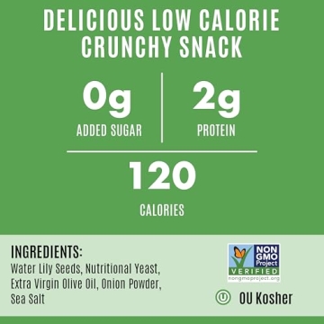 AshaPops Vegan Cheese Popped Water Lily Seeds 1 oz Snack