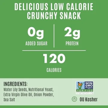 AshaPops Vegan Cheese Popped Water Lily Seeds 1 oz Snack