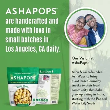 AshaPops Vegan Cheese Popped Water Lily Seeds 1 oz Snack