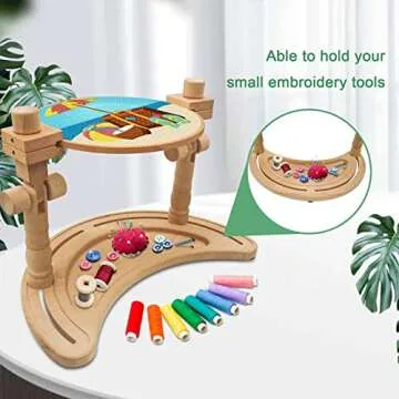 Adjustable Embroidery Stand for Hands-Free Crafting