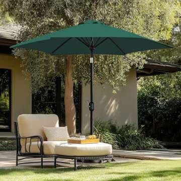 Yaheetech Patio Umbrella - Stylish 9FT Garden Shading Solution