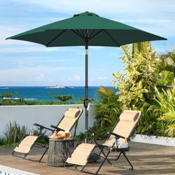 Yaheetech 9FT Patio Umbrella with Crank & Tilt Function
