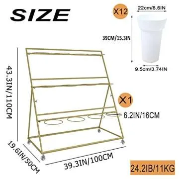 Flower Display Stand on Wheels for Easy Plant Display