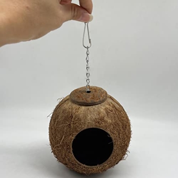 LWINGFLYER Coconut Bird Nest for Parrots and Parakeets