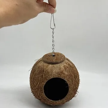 LWINGFLYER Coconut Bird Nest for Parrots and Parakeets