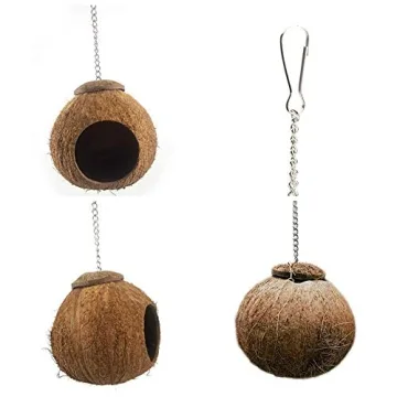 LWINGFLYER Coconut Bird Nest for Parrots and Parakeets