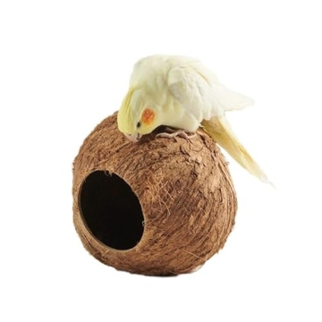 LWINGFLYER Coconut Bird Nest for Parrots and Parakeets