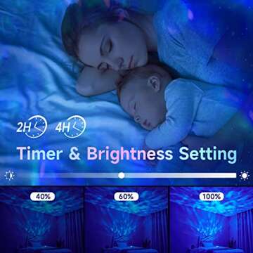 Mubarek Galaxy Projector Skylight, 24 Light Modes Room Light Projector, White Noise Sky Light Projector, Bluetooth Speaker Room Projector Lights for Bedroom Decor Aesthetic, Remote Timer Galaxy Light