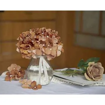 DuHouse Hydrangea Silk Flowers Elegant Home & Wedding Decor
