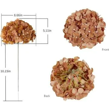 DuHouse Hydrangea Silk Flowers Elegant Home & Wedding Decor