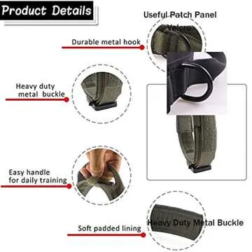 Tactical Dog Collar Adjustable with Heavy Duty Buckle