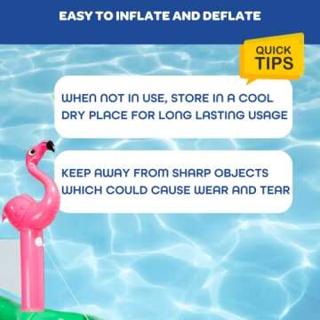 Giant Inflatable Flamingo Volleyball Net Set w/Ball - 12 ft Long, Durable PVC Material - Perfect for Outdoor Backyard Swimming Pool Parties w/Family Friends Kids- Fun Summer Water Float, Gift