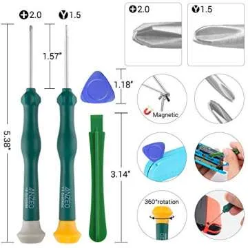 LONANDY 2 Pack Joycon Joysticks, Joycon Repair Kit Joystick Replacement Parts for Nintendo Switch, Switch Lite & Switch OLED, Include Thumb Grips, Metal Lock Buckles