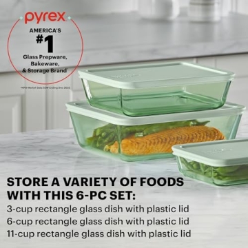 Pyrex Year of Color Glass Food Storage Set - 3 Pack
