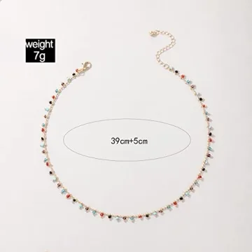 FUTIMELY Green Choker Necklace for Women, Bohemian Style