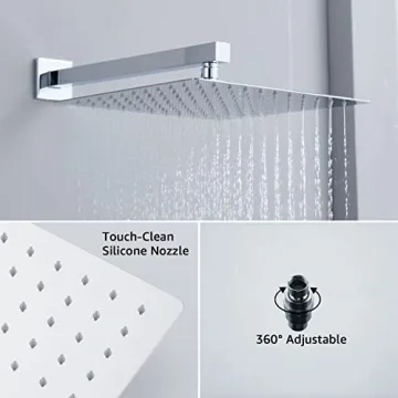Iriber 10 Inch Rainfall Shower Head System with Handheld