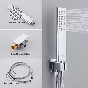 Iriber 10 Inch Rainfall Shower Head System with Handheld