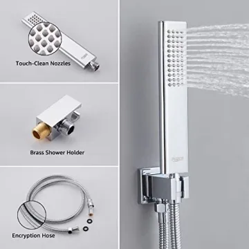 Iriber 10 Inch Rainfall Shower Head System with Handheld
