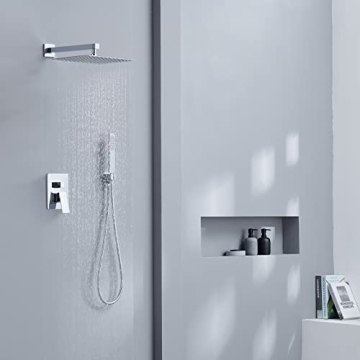 Iriber 10 Inch Rainfall Shower Head System with Handheld