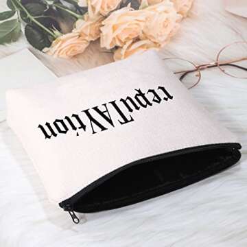 POFULL Music Lover Gift for Fans Singer Inspired Makeup Bag RepuTAYtion Cosmetic Bag for Women(repuT...