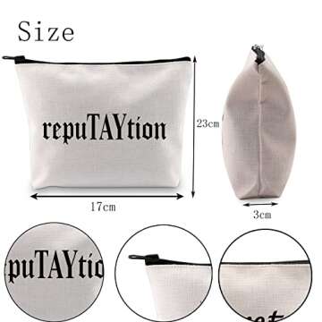 POFULL Music Lover Gift for Fans Singer Inspired Makeup Bag RepuTAYtion Cosmetic Bag for Women(repuTAYtion bag)