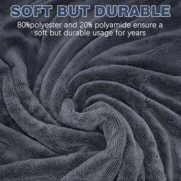 R RUCKERCO Microfiber Towels for Ultra-Soft Car & Home Cleaning