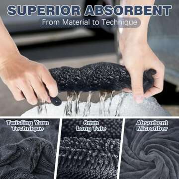 R RUCKERCO Microfiber Towels for Ultra-Soft Car & Home Cleaning