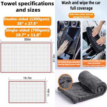 R RUCKERCO Microfiber Towels for Ultra-Soft Car & Home Cleaning