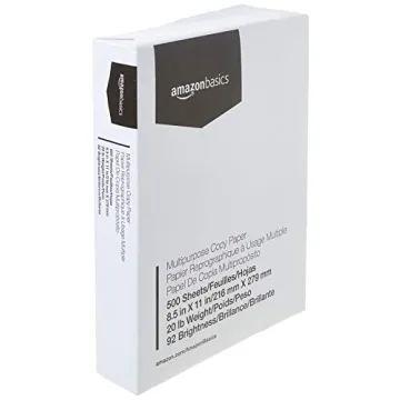 Amazon Basics Copy Paper 8.5 x 11 inches 20 lb 92 Bright